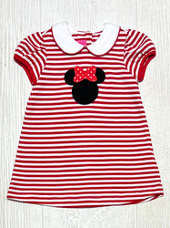 Claire & Charlie Red Stripe Mouse Ears Knit Dress