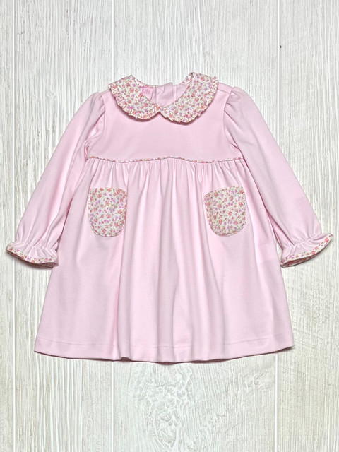 Petit Bebe Pink Liberty Floral Knit Dress