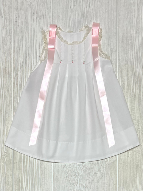 Remember Nguyen White/Pink Bow Skylar Dress