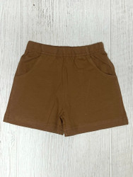 Lily Pads Camel Jersey Boys Shorts with Pockets