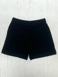 Lily Pads Black Jersey Boys Shorts with Pockets