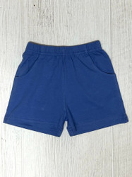 Lily Pads Dark Chambray Jersey Boys Shorts with Pockets