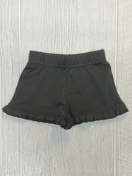 Lily Pads Charcoal Ruffle Shortie Shorts