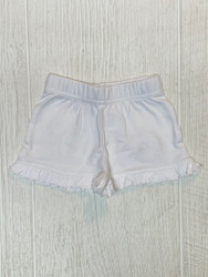 Lily Pads White Ruffle Shortie Shorts