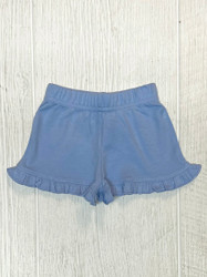 Lily Pads Sky Blue Ruffle Shortie Shorts