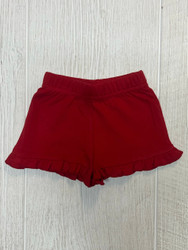 Lily Pads Red Ruffle Shortie Shorts