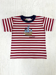 Lily Pads Red/Royal Stripe Pirate Ship Tee