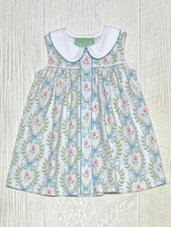 Sage & Lilly Baby Blue Bows Button Dress