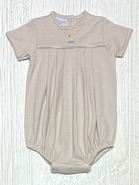 Squiggles Sailboat & Seagulls Pleated Bubble Romper