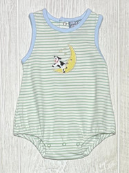Three Sisters Cow Over the Moon Boys Applique Bubble