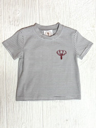 Cypress Row Grey Stripe Mascot T-Shirt