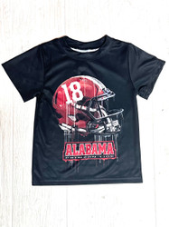 Black Drippy Alabama Football Helmet Performance Tee