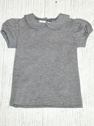 Vive La Fete Grey PeterPan Collar Shirt-Girls