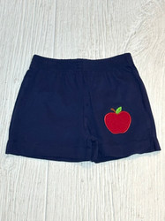 Lily Pads Navy Short w/Apple