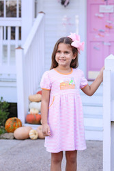 Trotter Street Kids Pink Halloween Wagon Dress