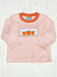 Anavini Orange Stripe Pumpkin Boys Shirt