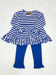 Millie Jay Royal Blue Mila Ruffle Pant Set