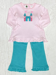 Lily Pads Pink/Carribean Castle Swing Top Legging Set