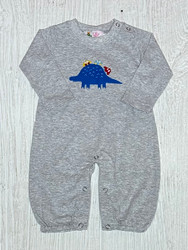 Lily Pads Heather Grey Cars on Dino Bubble Romper