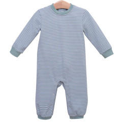 Trotter Street Kids Sage Stripe Miller Romper