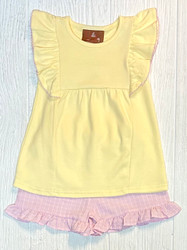 Millie Jay Yellow/Pink Juliana Short Set