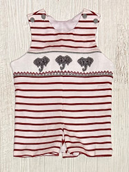 Whimsy Bay Smocked Elephant Shortall