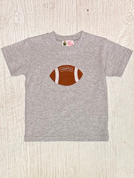 Lily Pads Heather Grey Football Applique Tee