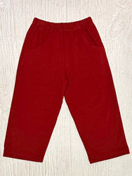 Lily Pads Boys Knit Pants with Pockets- Crimson