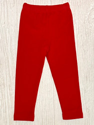 Lily Pads Straight Leggings- Deep Red