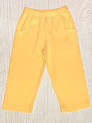 Lily Pads Boys Knit Pants with Pockets- Pale Yellow