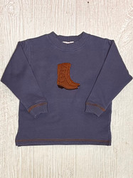 Lily Pads Steel Blue/Mocha Boots Sweatshirt
