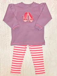 Lily Pads Lavender Ballet Slippers Sweatshirt with Leggings