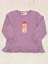 Lily Pads Lavender Dot Rapunzel Tower Ruffle Swing Top