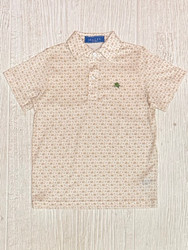 J Bailey Tan Football Print Polo