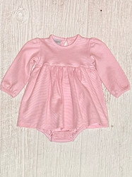 Squiggles Light Pink Mini Stripe Onesie Dress