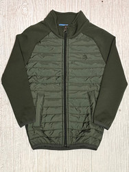 J Bailey Green Quilted Bomber Jacket