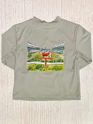 J Bailey Football on Sage Performance L/S Logo Tee