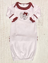 Magnolia Baby Crimson Cutie Ruffle Gown