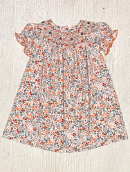 Banana Split Autumn Blooms Smocked Bishop