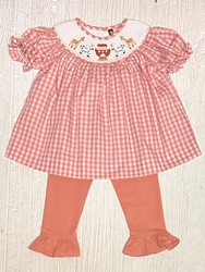 Banana Split Noahs Ark Smocked Ruffle Pant Set