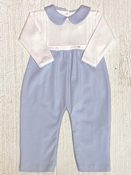 Squiggles Blue Collared Romper