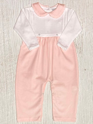 Squiggles Pink Collared Romper