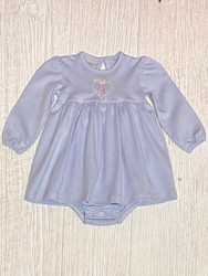 Squiggles Blue Heart Onesie Dress