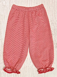 Lily Pads Red Thin Stripe Elastic Ruffle Bloomer Pants