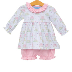 Trotter Street Kids Puppy Pals Ruffle Bloomer Set