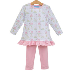 Trotter Street Kids Puppy Pals Ruffle Pant Set