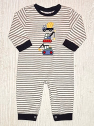 Three Sisters Construction Boys Romper