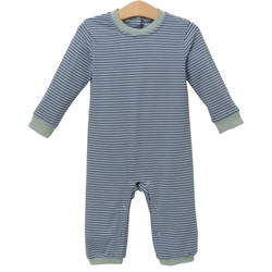 Trotter Street Kids Blue Stripe/Sage Miller Romper