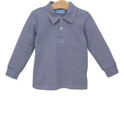 Trotter Street Kids Navy Stripe Jackson Polo