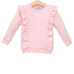 Trotter Street Kids Light Pink Laura Ruffle Pullover